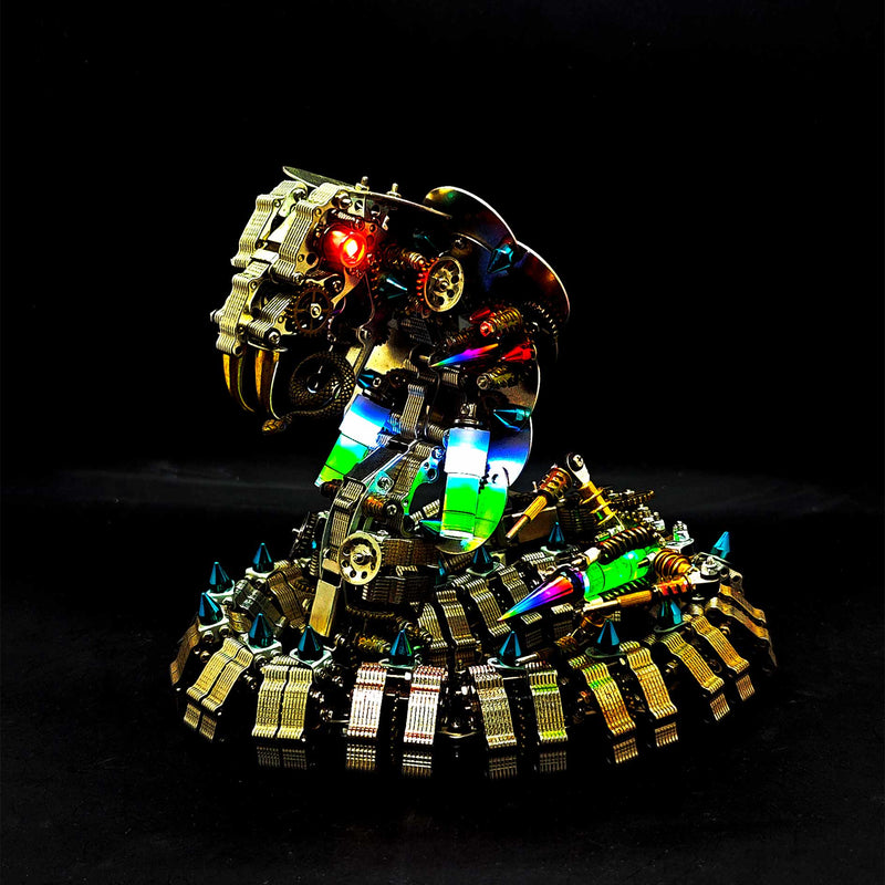 3D Metal DIY Mechanical Cobra Snake Model Realistic Mechanical Kit Creative Gift 1000PCS+