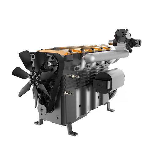 TOYAN FS-L400 14cc Inline 4 Cylinder 4 Stroke Water-cooled Nitro Engine Model for 1:8 1:10 RC Car Ship Airplane - KIT Version - EngineDIY