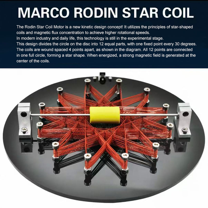 Rodin Star Brushless Electromagnetic Coil Motor Model with Hall Sensor,USB Powered STEM Display