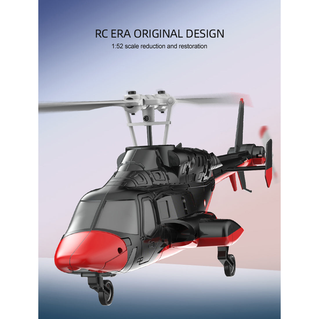 rc era a61 1/52 scale airwolf 2.4g 4ch single rotor flybarless mini rc helicopter model with optical flow altitude hold rtf