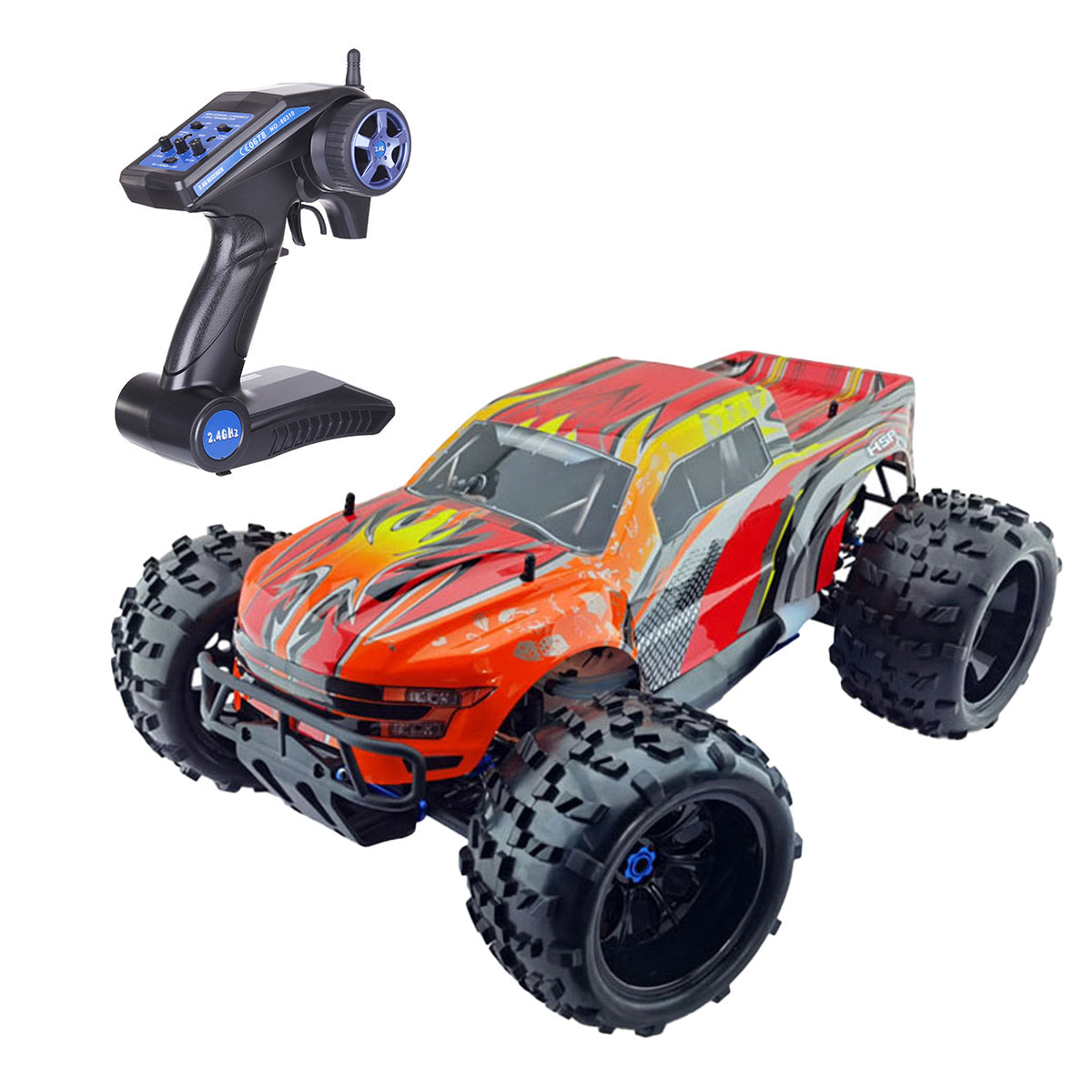 hsp 94972 1/8 scale 2.4g 4wd rc off-road car model with fc.26cxp nitro engine