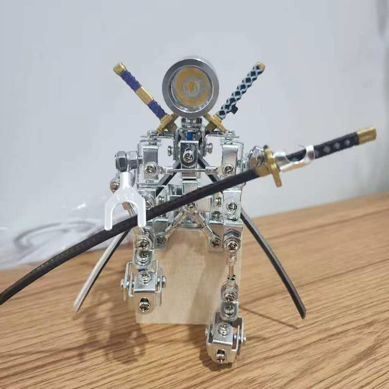 3d metal steampunk shining blade steel samurai model