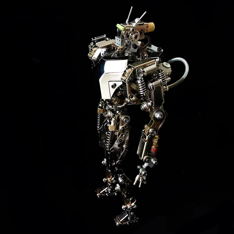 Humanoid-1 3D Metal Future Mech War Machine Model with Articulated Joints & Lights - EngineDIY