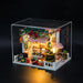 wood handcrafted miniature christmas candy house model kit