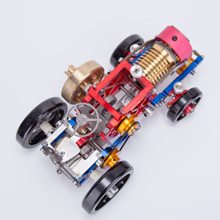 Flame Eater Vacuum Engine Stirling Wheel Tractor Model Educational Mechanical Vehicle Artwork