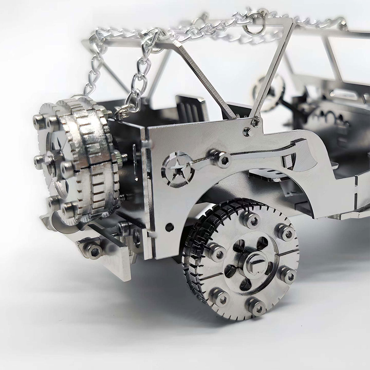 3d steampunk mechanical metal assembly car model kit