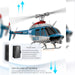 rc era c138pro 1/33 scale bell 206 2.4g 6ch flybarless single-rotor rc helicopter model with one-touch inverted flight (rtf version/police livery)
