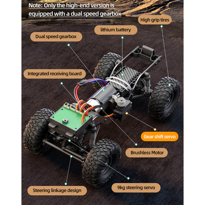 1/16 scale full-proportional rc crawler - entry-level performance, high-detail design