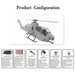 flishrc fl500 bell ah-1 cobra 500-class 2.4ghz 6ch scale rc helicopter with l7 flight controller, 4-mode gps positioning, realistic cockpit  rtf remote control helicopter