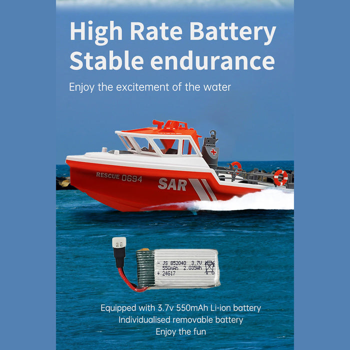 1/32 scale 2.4g 8km/h rc rescue boat model rtr version