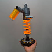 3d printed suspension damper led desk lamp, automotive mechanical table light with type-c dimming