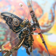 Mechanical 3D DIY Dynamic Butterfly Metal Model Building Kits with Music Box - EngineDIY
