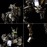 Humanoid-1 3D Metal Future Mech War Machine Model with Articulated Joints & Lights - EngineDIY