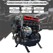 TECHING L4 Engine Model Kit that Works - Build Your Own Engine - Full Metal 4 Cylinder Car Engine Kit Car Engine Model Upgraded Version - EngineDIY