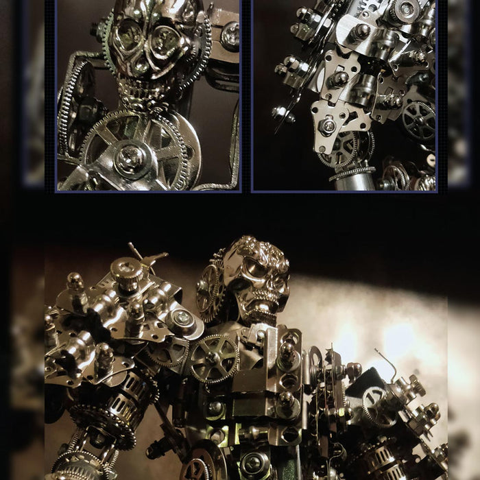 3D DIY Metal Futuristic Mech Skeleton Model Kit, Creative Trendy Display-1250PCS