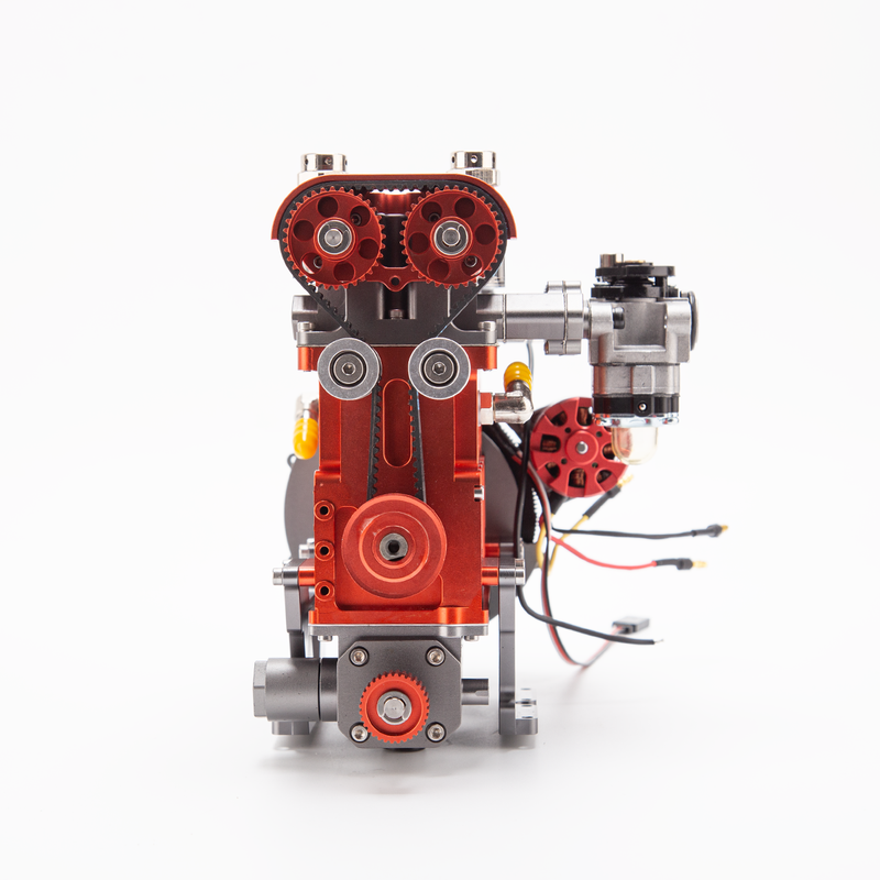 ENJOMOR GS-L4 36cc DOHC L4 Gasoline Engine with Starter Kit and Base - One Key Start - EngineDIY