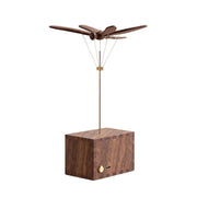 handcrafted wooden mechanical dragonfly kinetic model
