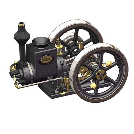 enginediy retrol engine hm-01 7cc engine 4-stroke horizontal hit and miss internal combustion engine model