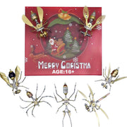3D Metal Puzzle DIY Mini Steampunk Small Insects Metal Assembly Model Kits Christmas Set - EngineDIY