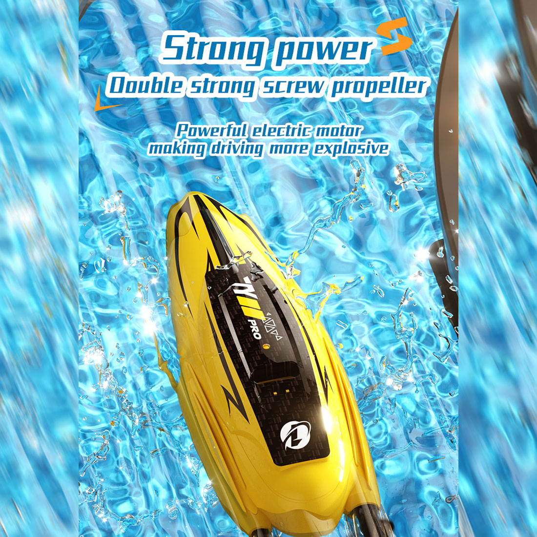 1/43 mini 2.4g dual motor rc speed boat dual speed modes model