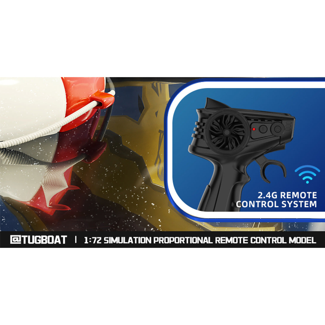 1/72 2.4ghz rc electric tugboat model rtr version