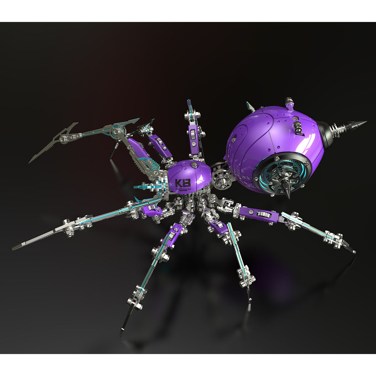 steampunk mechanical war spider 3d assembly model kit – build your own industrial arachnid artillery