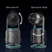 rocket-style desktop fan with dual mist spray &amp; rgb lights - ultra-quiet tech decor for office