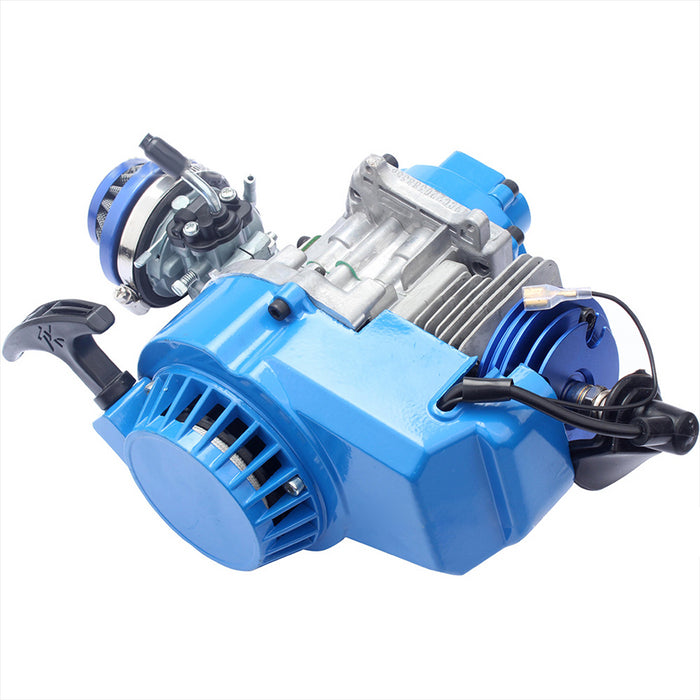 80CC Mini 2-Stroke CNC Single-Cylinder Pull-Start Gasolin Internal Combustione Engine for Beach Motorcycle Modification/Bicycle Assist