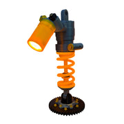 3d printed suspension damper led desk lamp, automotive mechanical table light with type-c dimming