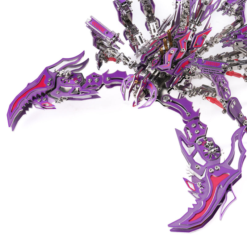 3d metal mechanical scorpion model kit with led & interchangeable claws