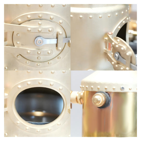 retrol se-03 working stationary mill steam engine model kit with boiler, generator and lamp stand 