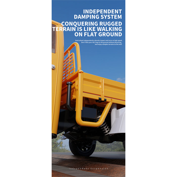 1/10 scale 2.4g full-proportional rc three-wheeler with realistic reverse sound, synchronized lights and adjustable gears