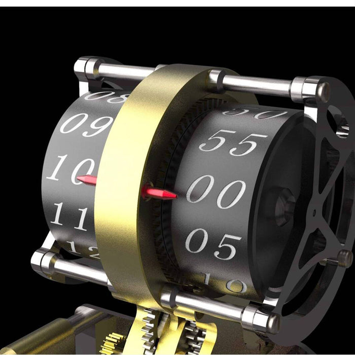metal robot mechanical clock desktop art display