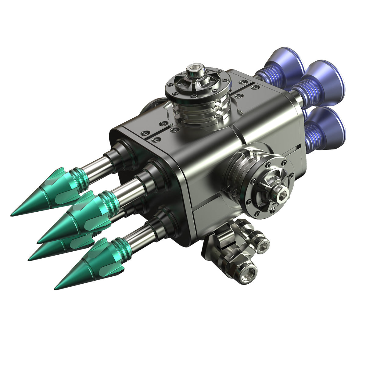 Weapons Accessories for Mechanical War Spider 3D Assembly Model Kit