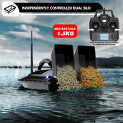 V070 GPS RC BAIT BOAT – 12000MAH, 500M RANGE, 1.5KG DUAL-HOPPER, 40 WAYPOINTS