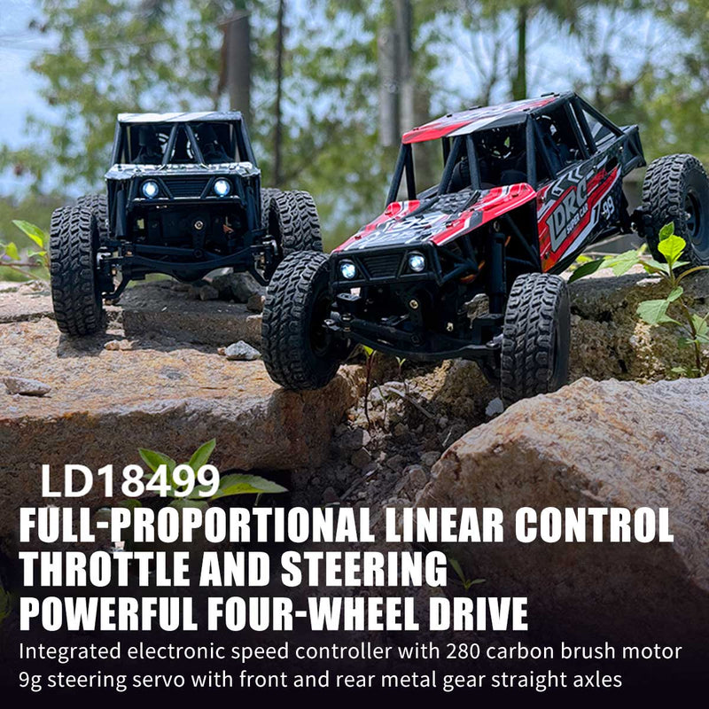 1/18 scale 2.4g 3ch 4wd tube chassis off-road rc car model with flip-up headlights