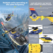 YU XIANG EC-135 RC Helicopter 1/36 2.4G 6CH Direct Drive Brushless Airplane Model with Cool lighting(RTF Version/Mode 1) - EngineDIY