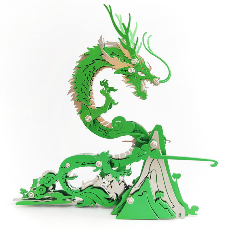 DIY Mechanical Chinese Dragon Metal Assembly Toy Creative Ornament to Build-92 Pieces - EngineDIY