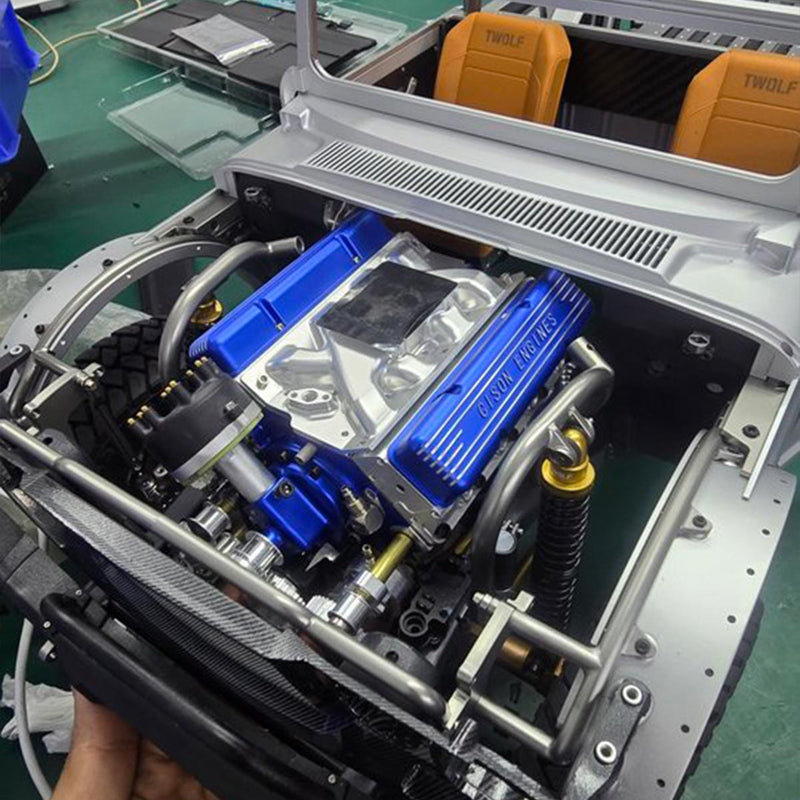 CISON Small-block 44CC 1/6 Scale Water-Cooled OHV 4-Stroke V8 Gas Engine Internal Combustion Engine - Build Your Own V8 Engine that Works - EngineDIY