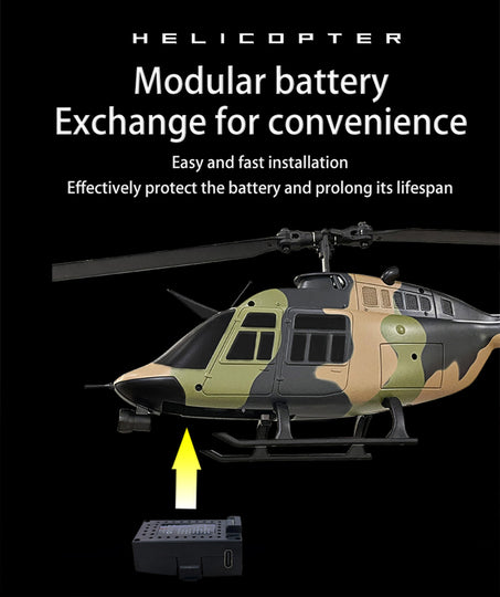 C138 1/33 Scale BELL 206 Helicopter 2.4G 6CH Single-propeller Flybarless Helicopter