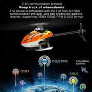 YUXIANG F180V2 2.4G 6CH Direct Drive RC Helicopter Model