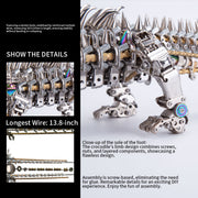 3D Metal Sleeping Crocodile DIY Metal Puzzle Model Kit Mechanical Assembly Crafts 1500+PCS - EngineDIY