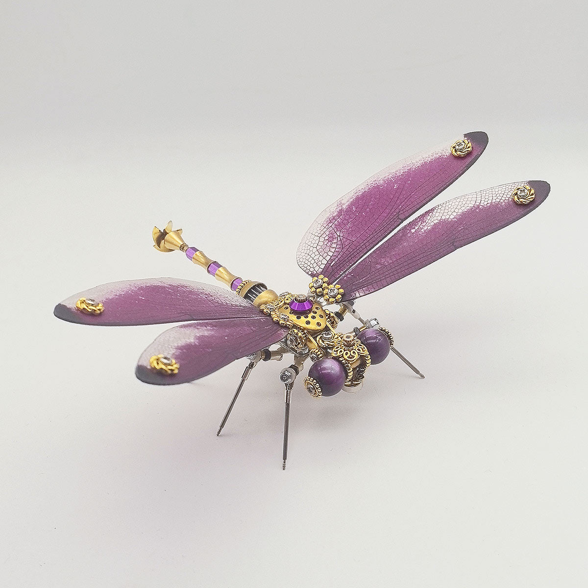 3D Metal Steampunk Insect Assembly Model Kit with Magnetic Display Base