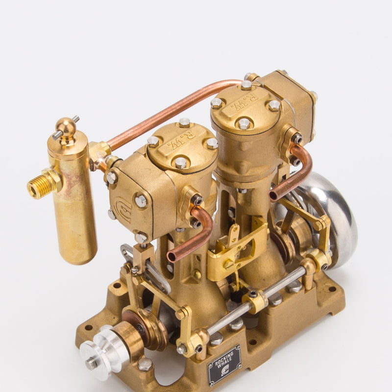 rw-l2 retro mini inline double cylinder steam engine model 