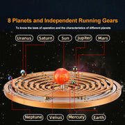 TECHING Metal DIY Mechanical Solar System Model Kit Dynamic Orbital Desk Ornament - 600+PCS - EngineDIY