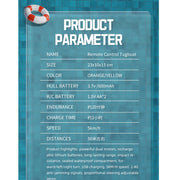 1/72 2.4ghz rc electric tugboat model rtr version