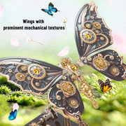 Mechanical 3D DIY Dynamic Butterfly Metal Model Building Kits with Music Box - EngineDIY