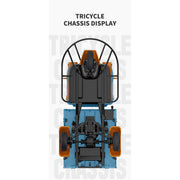 1/10 scale 2.4g full-proportional rc three-wheeler with realistic reverse sound, synchronized lights and adjustable gears
