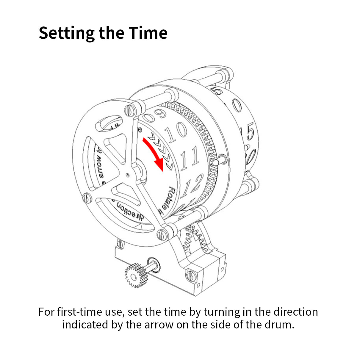 metal robot mechanical clock desktop art display