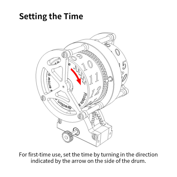 metal robot mechanical clock desktop art display